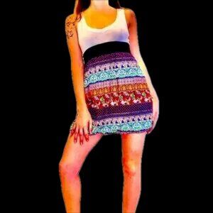 NWOT Gorgeous 100% cotton mini dress vintage BABY WAIST beauty x sex harrods NEW